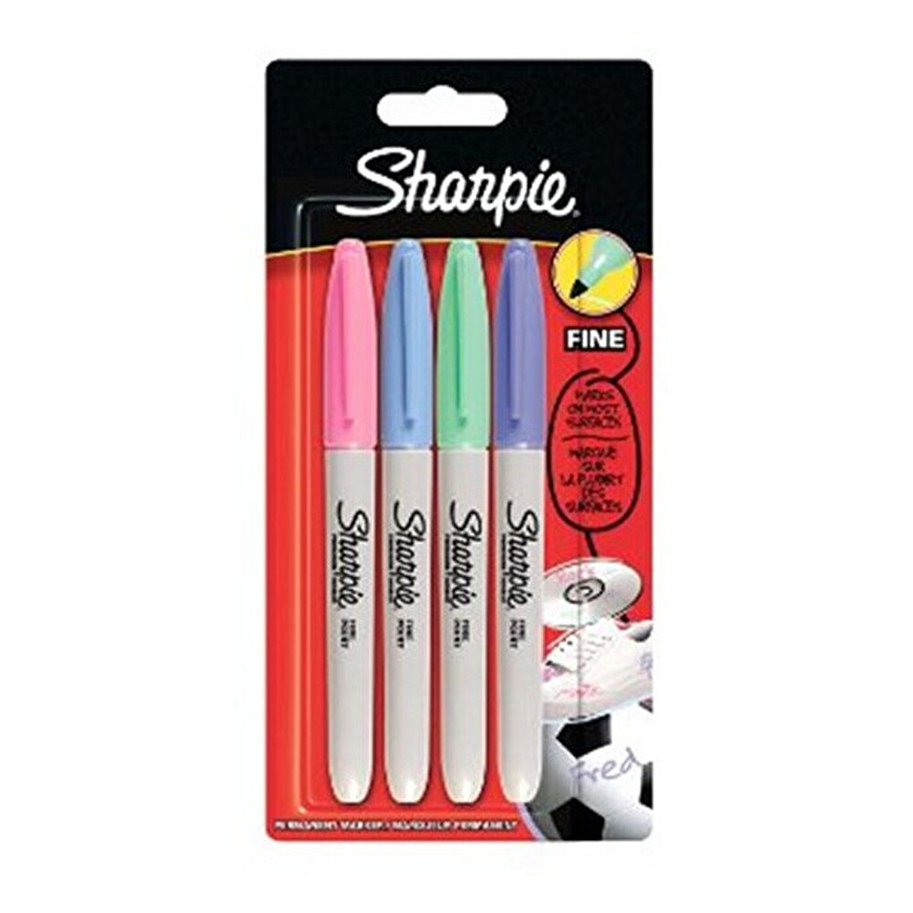 Sharpie Fine Permanent Keçeli Kalem 4'Lü Pastel Renkli Boya Kalemi Seti Keçe Uçlu Kalem Fiyatı