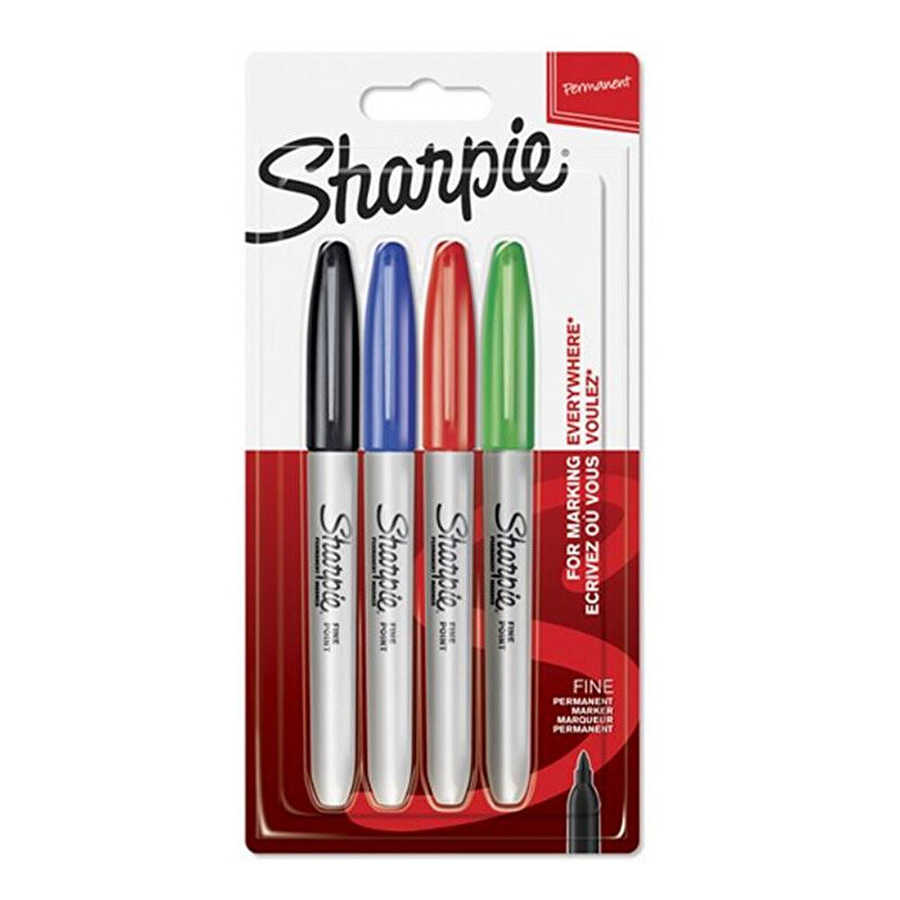 Sharpie Fine Permanent Keçeli Kalem 4'Lü Standart Renkli Boya Kalemi Seti Keçe Uçlu Kalem Fiyatı