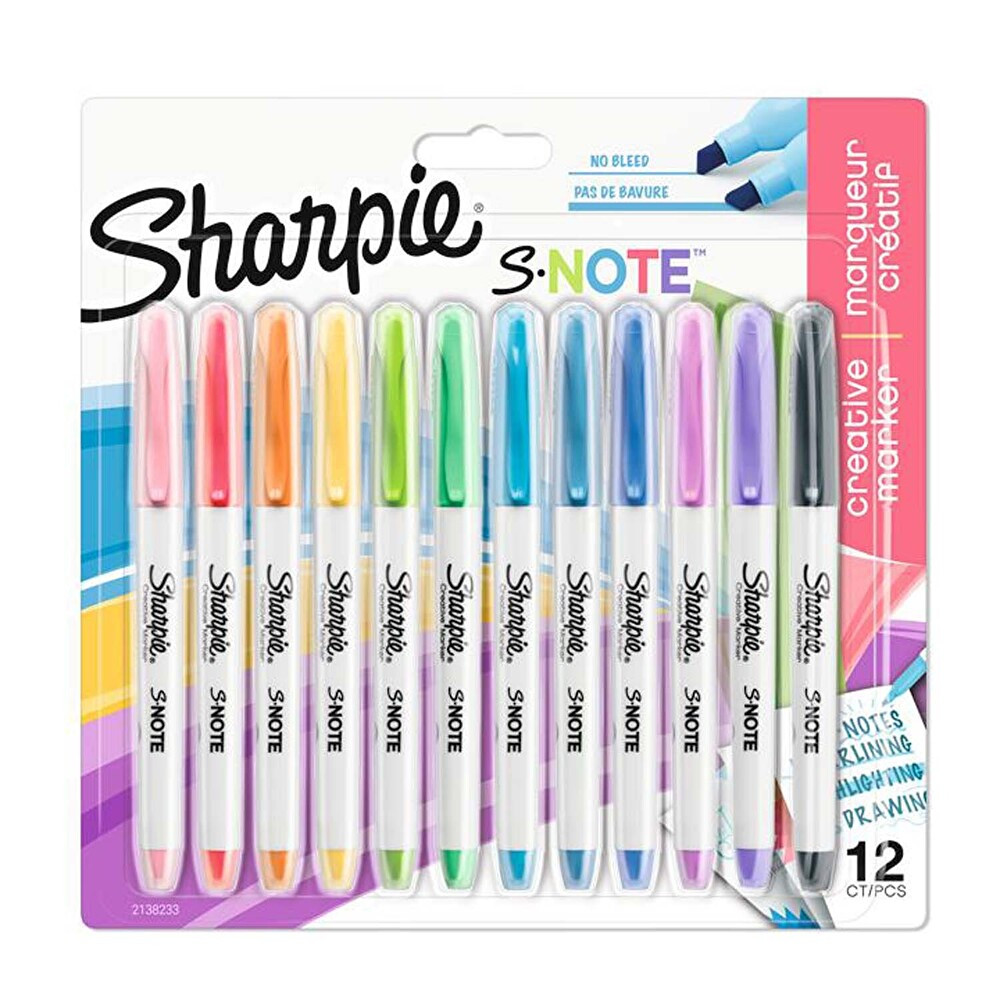 Sharpie S-Note Keçeli Fosforlu Kalem 12'Li Hediyelik Karışık Renkli Yazım İşaretleme Ve Boya Kalemi Seti Keçe Uçlu Kalem Fiyatı