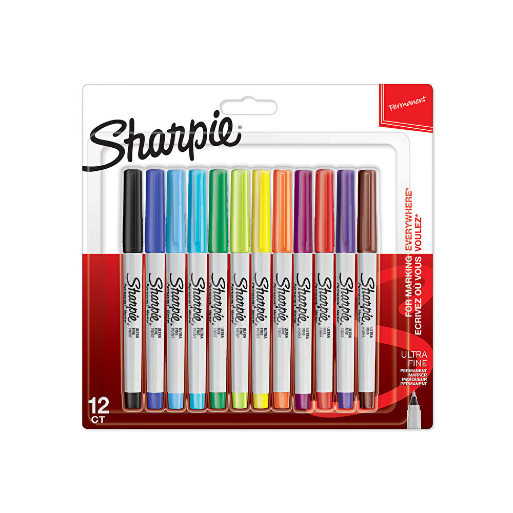 Sharpie Ultra Fine Permanent Keçeli Kalem İnce Uç 12'Li Karışık Renkli Hediyelik Boya Kalemi Seti Keçe Uçlu Kalem Fiyatı