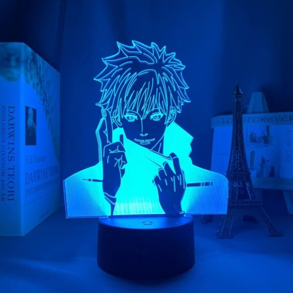 Shatıan Jujutsu Kaisen Anime 3D Erkek Için Gece Lambası 16 Renk Kız Odası Dekor Illusion LED Lamba USB Manga Gojo Satoru Şekil Uygun Çocuklar Hayra... Gece Lambası Fiyatı