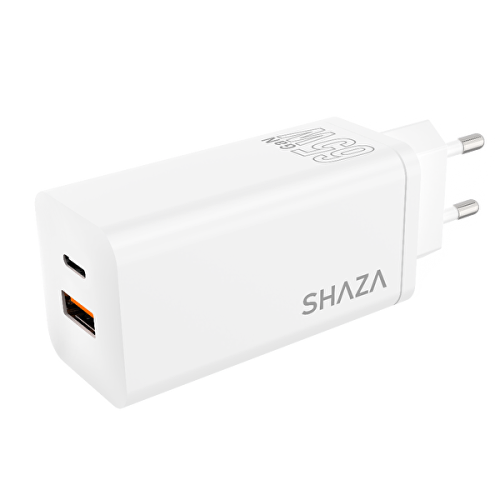 Shaza 65W USB QC 3.0 Type-C Çift Çıkışlı Şarj Aleti Cep Telefonu Şarj Cihazı Fiyatı