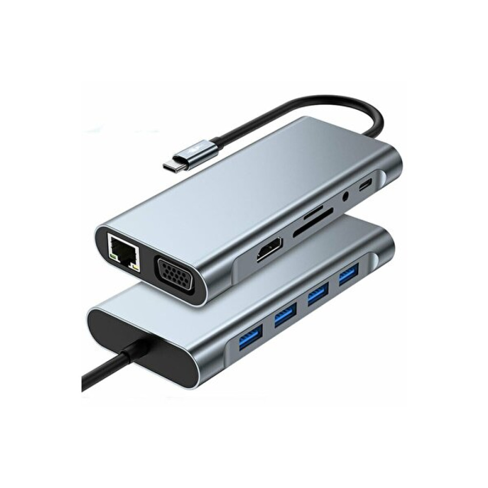 Shaza Zp08 11 in 1 USB Type-C Hub Port Adaptör Hdmı USB Ethernet PD Girişli S USB & Firewire Ürünleri Fiyatı