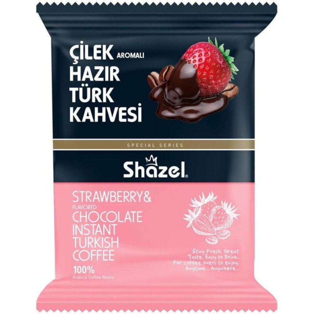 Shazel Çilekli Hazır Türk Kahvesi 100 gr x 2 Adet - 100 gr Kahve Fiyatı