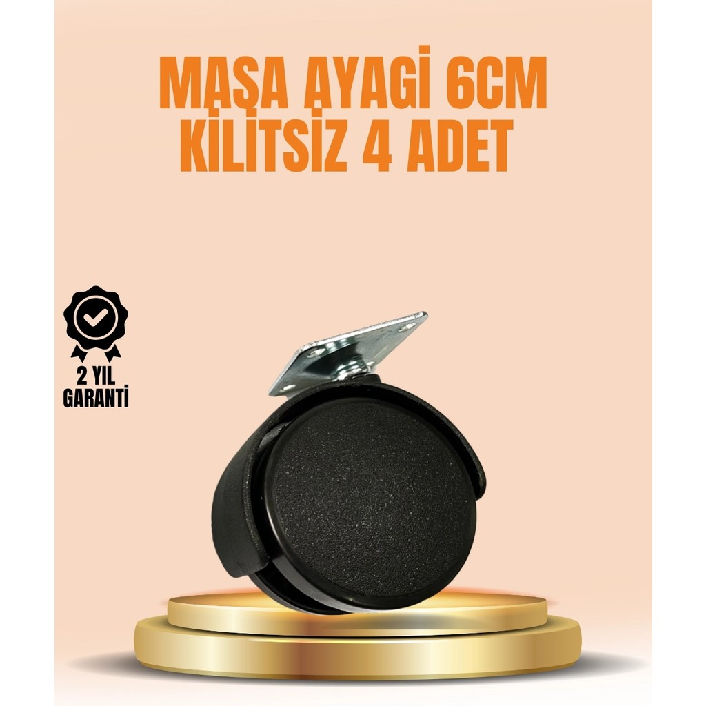 SHC4200 Mey Ithalat® 6 cm Kilitsiz Masa Ayağı Tekerleği 4’lü Set Çok Amaçlı Diğer Fiyatı