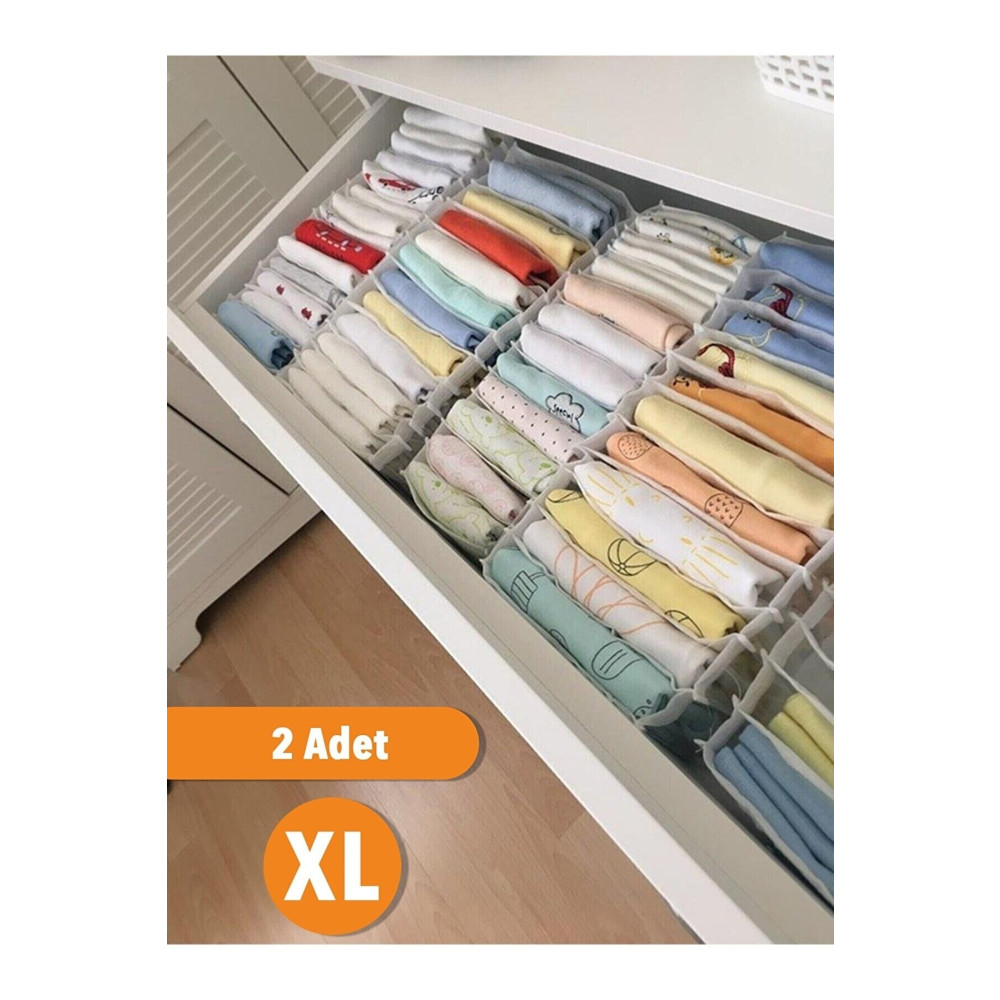 she berrak 2 Adet - Xlarge 8 Gözlü Çekmece Içi Düzenleyici Organizer 31 X 36 X 12 Dolap İçi Düzenleyici Fiyatı