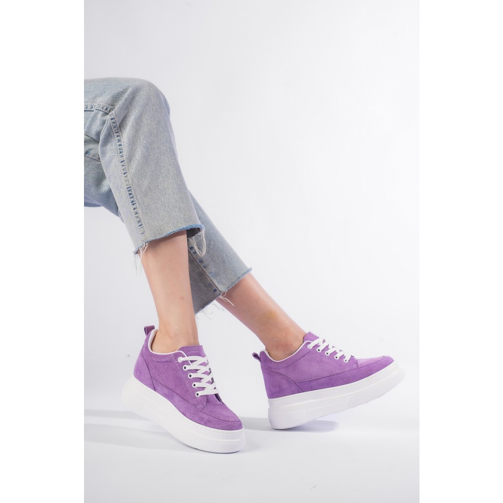 She Boy Uzatan Kadın Içten Gizli Topuklu Lila Mor Spor Ayakkabı Sneaker Ayakkabılar ve Çantalar Fiyatı