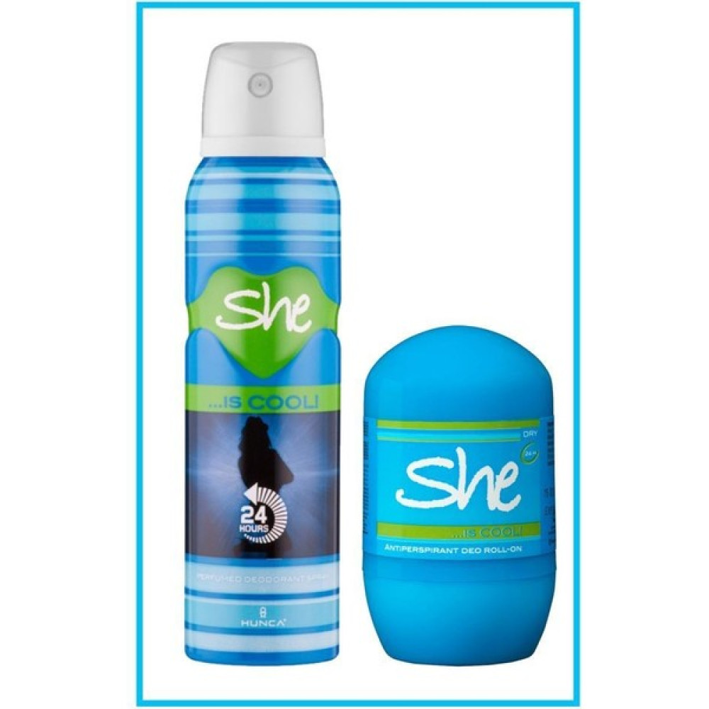 She Is Cool Deodorant ve Roll-On Set - 40 ml Deodorantlar Fiyatı