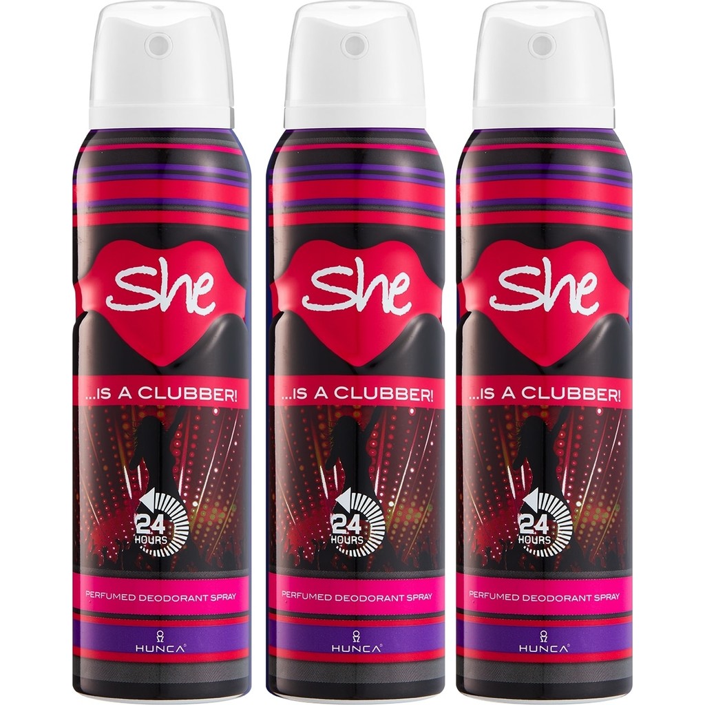 She Kadın Deodorant 150 ml 3 Adet- 24 Saat Kalıcı Egzotik Koku ile Enerjik ve Renkli Deneyim Deodorantlar Fiyatı