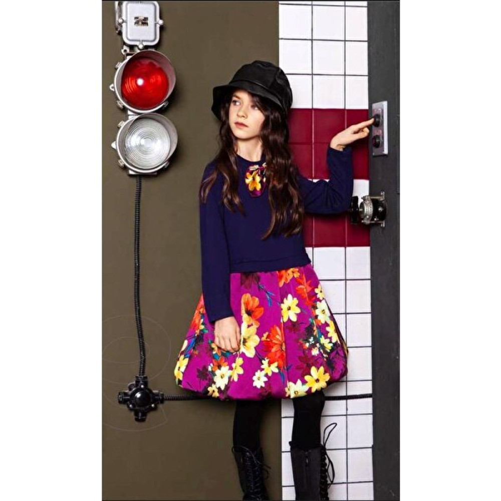 She She 04-12 Yaş Kız Çocuk Çok Renkli Flowers Petals Elbise Kız Çocuk Elbise Fiyatı