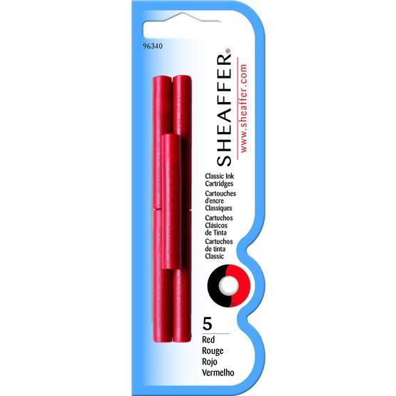 Sheaffer 96340 Kırmızı 5li Dolmakalem Kartuşu