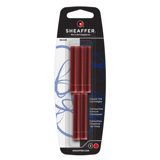 Sheaffer 96340 Kırmızı 5li Dolmakalem Kartuşu