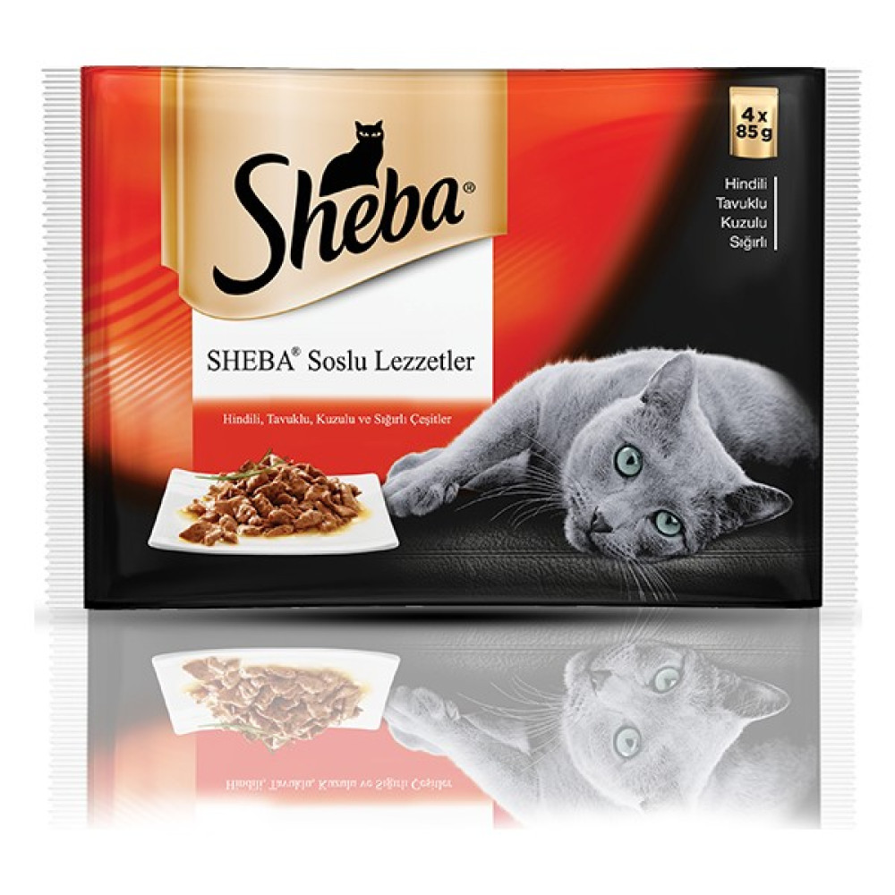 Sheba Pouch Etli Seçenekler Yaş Kedi Maması 4'lü 85 Gr x 13 Adet Evcil Hayvan Ürünleri Fiyatı