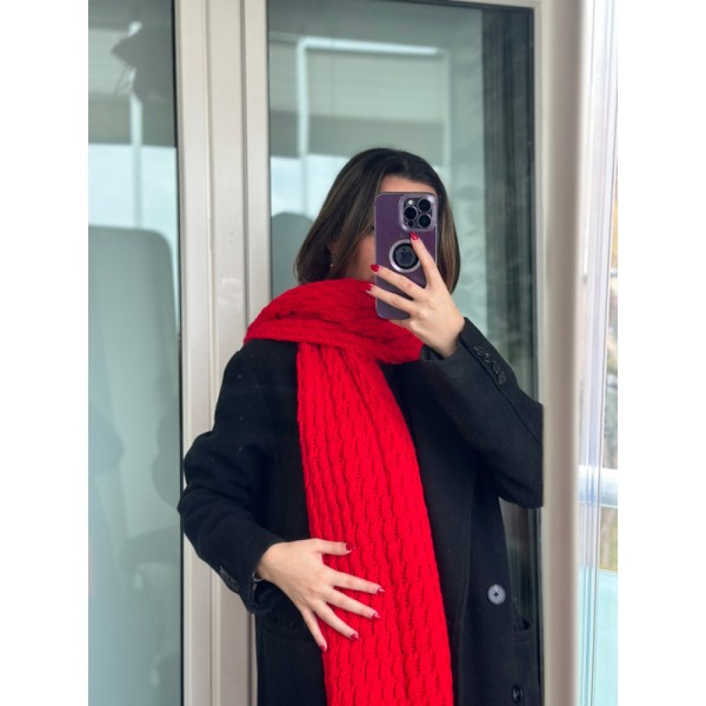 Sheilar Burgu Desenli Triko Örgü Atkı Kadın Atkısı Fiyatı