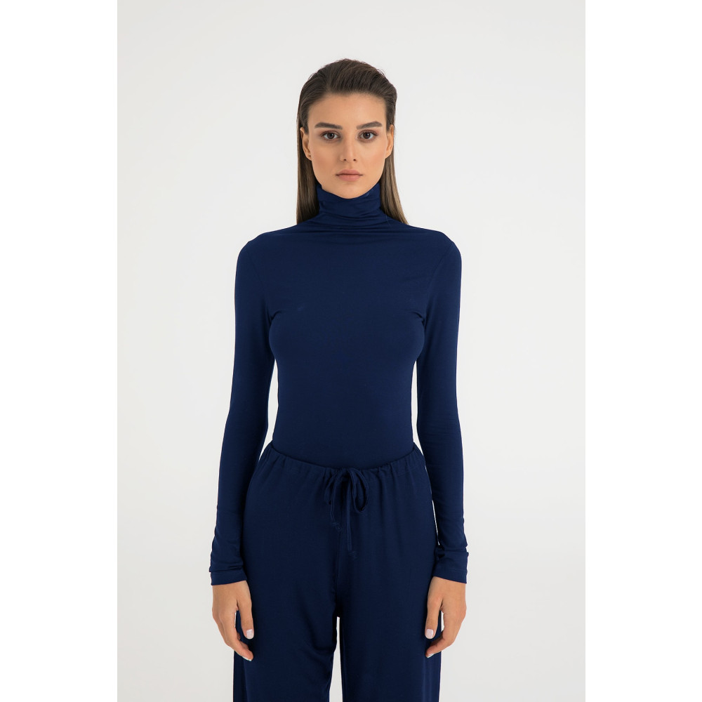 SHEISMONO Ultra Soft Balıkçı Yaka Bluz Lacivert S Beden Bluz Fiyatı