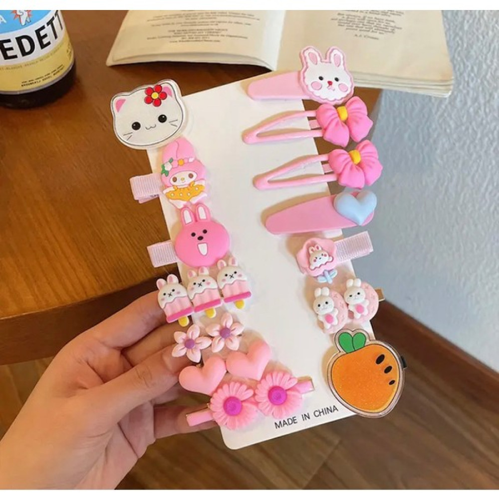 Sheker Home 14'lü Pens Çıtçıt Toka Seti Hello Kitty - Pembe Toka, Taç & Saç Bandı Fiyatı