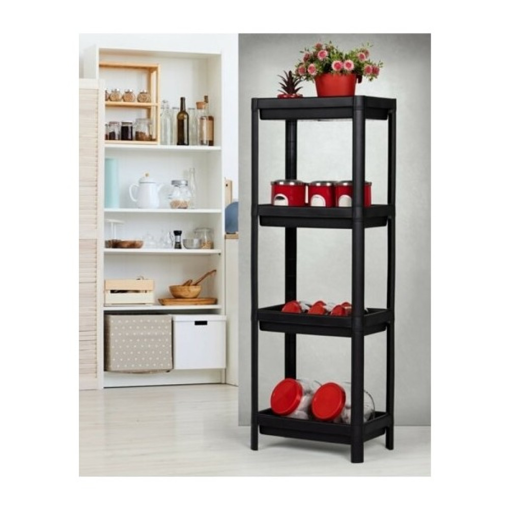 Shelf Unit Banyo Rafı Mutfak Rafı Balkon Rafı Organizer Raf Dolap - Siyah Gardrop & Dolap Fiyatı