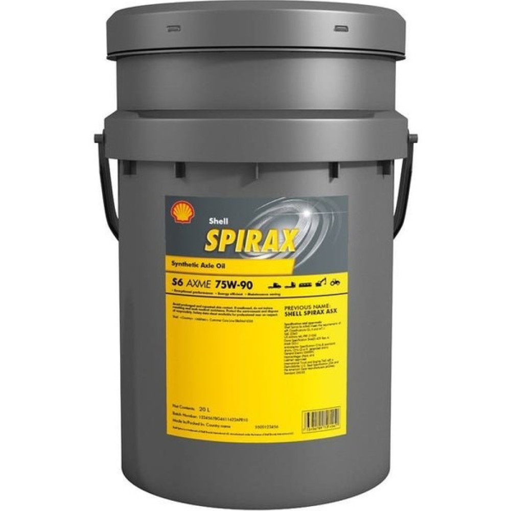 Shell Spirax S6 Axme 75W-90 20 Litre Sentetik Şanzıman Diferansiyel Yağı Motor Yağı & Katkıları Fiyatı