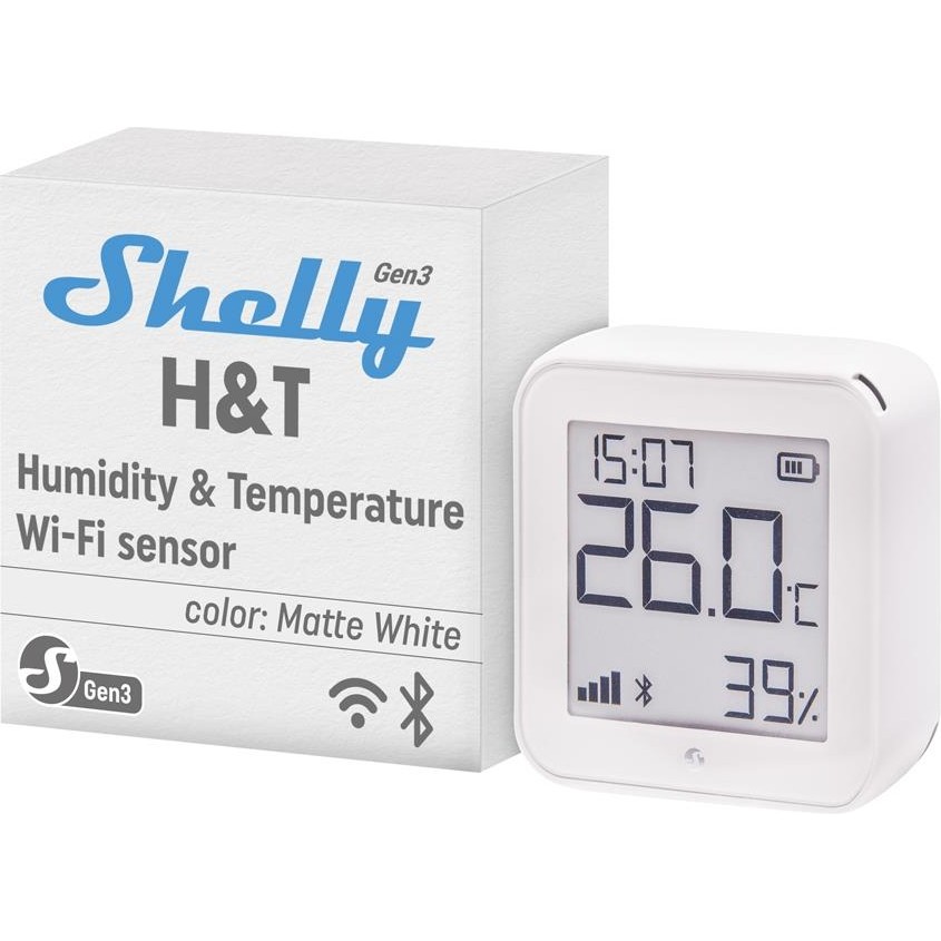 Shelly H&t Gen3 Wifi Sıcaklık ve Nem Sensörü (Beyaz) Diğer Fiyatı