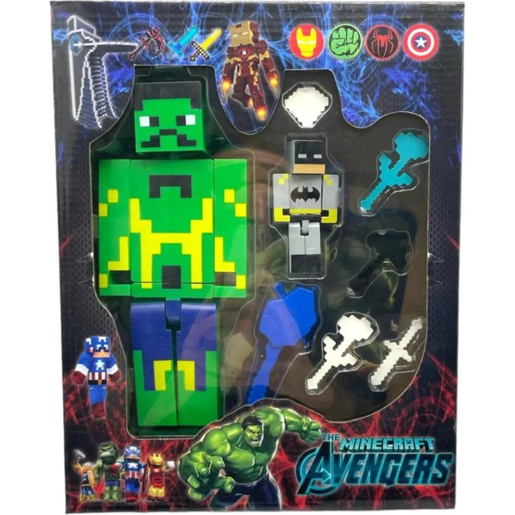 Shem Minecraft Hulk Avengers 8 Parça 19 cm Figür Oyuncak Anne Bebek Oyuncak Fiyatı