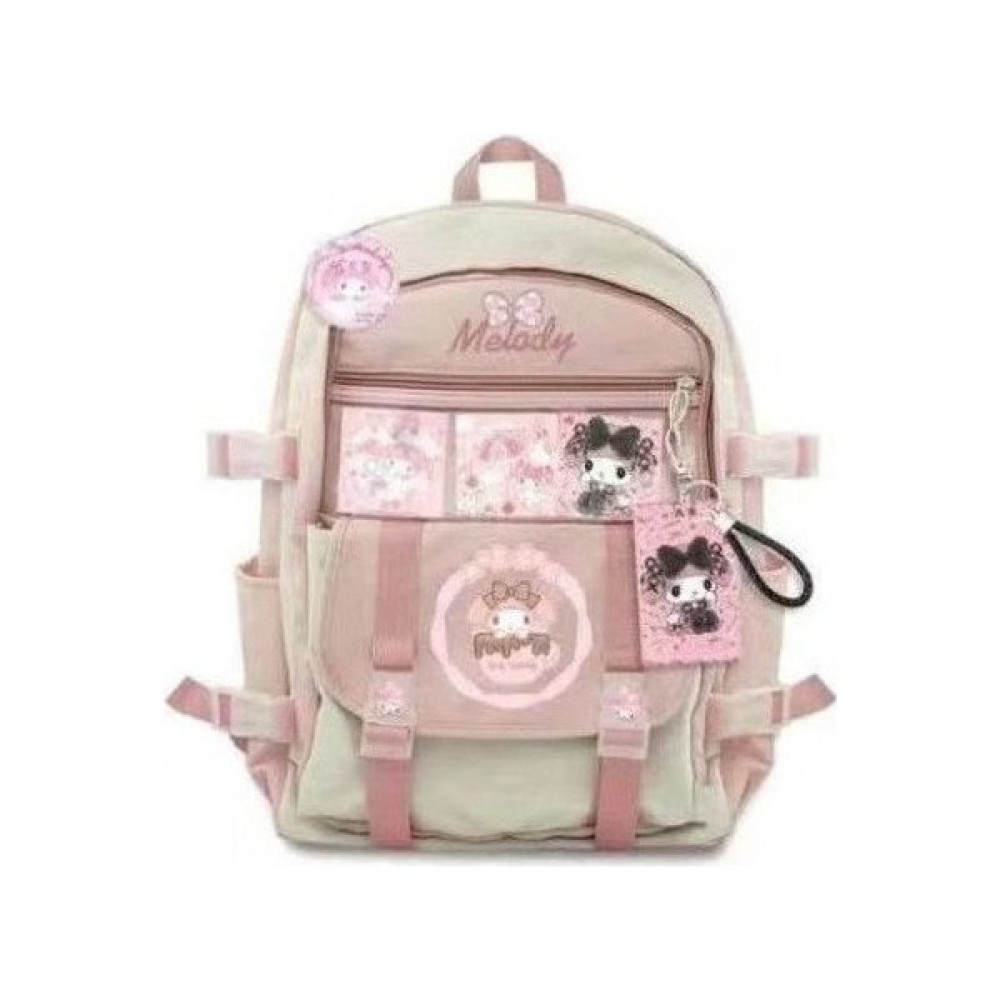 Sheng Haii Kawaii Sanrio Kuromi Tasarımlı U Okul Sırt Çantası (Yurt Dışından) - Açık Pembe - Gri Okul Çantası Fiyatı