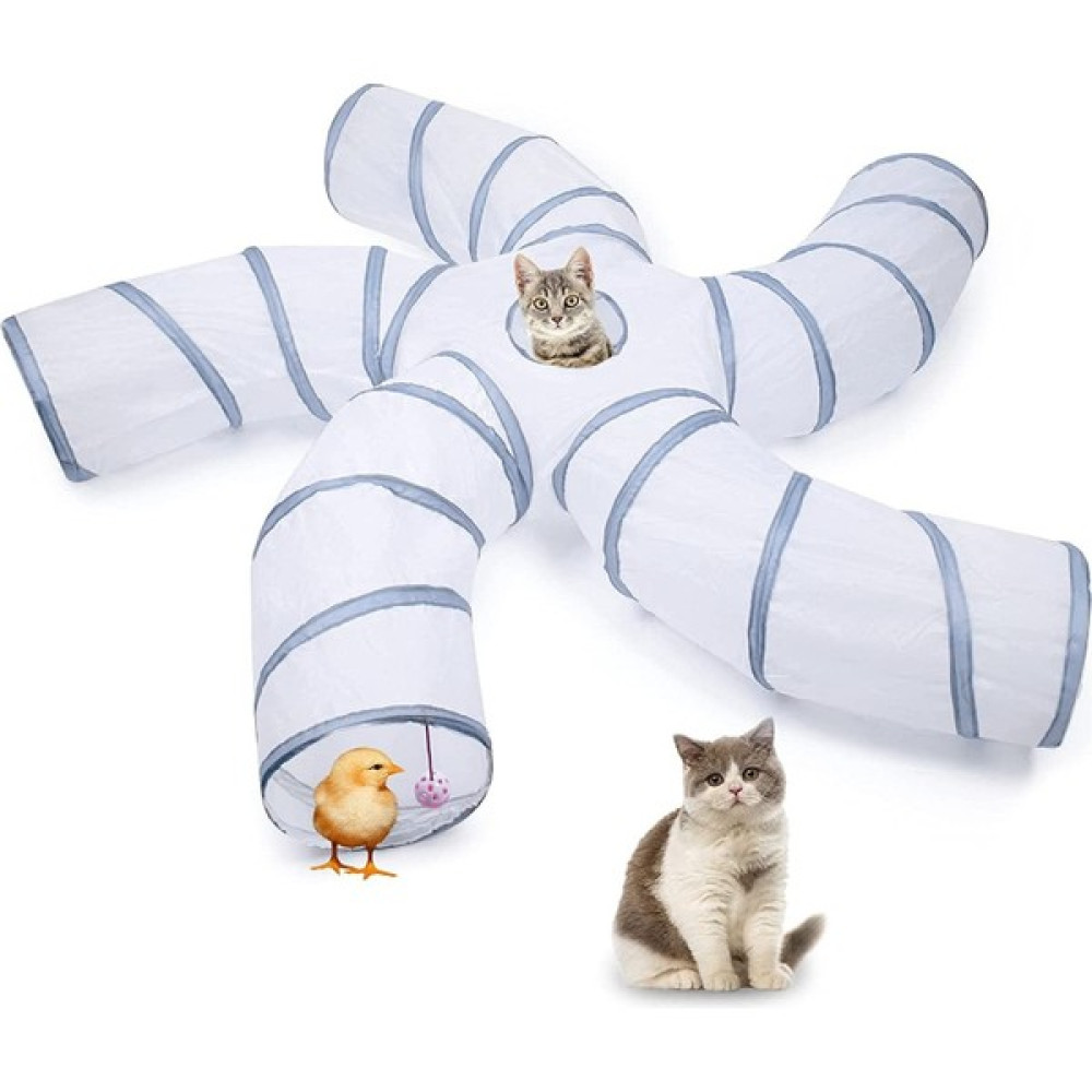 Shengye-HB Sell Well Beş Yönlü Katlanabilir Kedi Evi Kedi Tüneli Evcil Hayvan Oyunu (Yurt Dışından) - Antrasit - Beyaz Evcil Hayvan Ürünleri Fiyatı