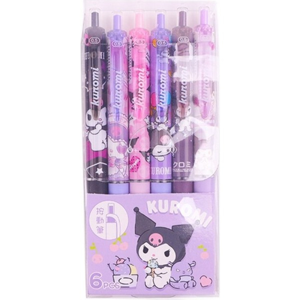 Shenzhen Xin Xin 6 Adet/set 0.5mm Anime Karikatür Baskı Jel Kalem - Mor (Yurt Dışından) - 6 Adet Jel Mürekkepli (Roller) Kalem Fiyatı