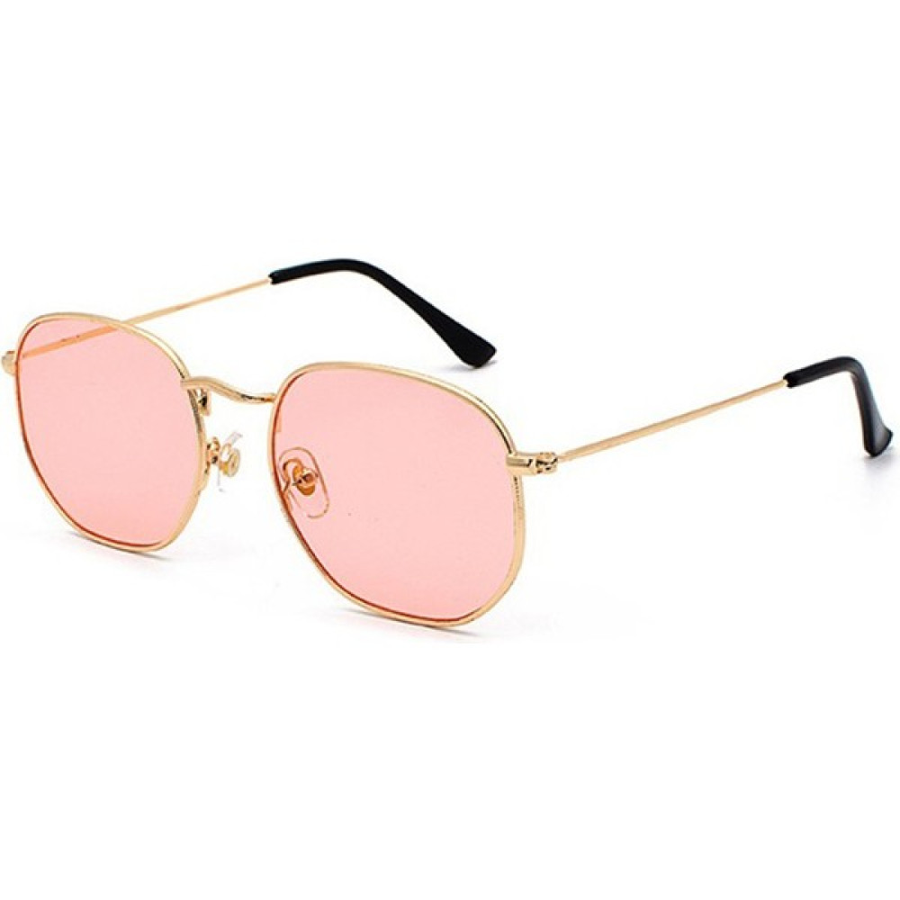 Shenzhen Xin Xin Güneş Gözlüğü Kare Poligon Güneş Gözlükleri Marka Tasarımcısı Retro Tonları Metal Çerçeve Gözlük Top UV400 (Yurt Dışından) - Pembe Kadın Güneş Gözlükleri Fiyatı