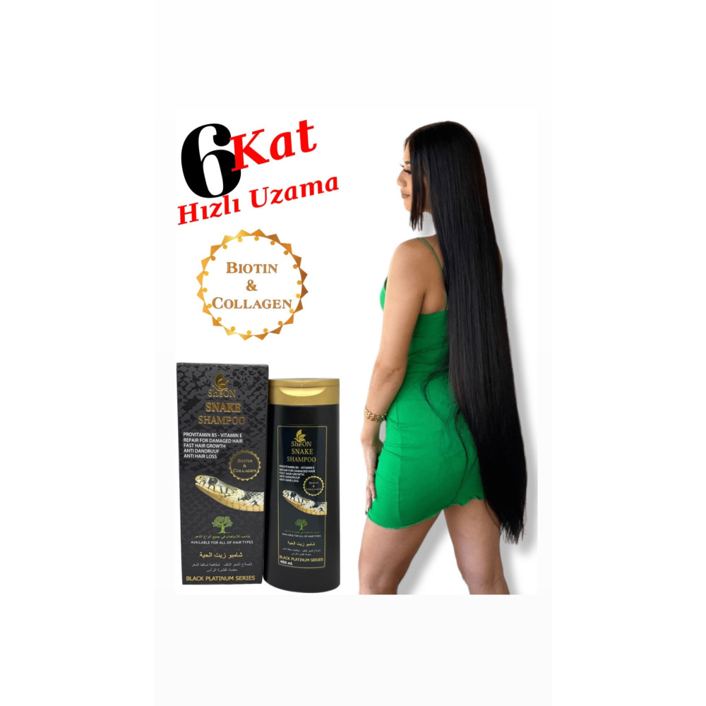 SheON Snake Oil Shampoo - Yılan Yağı Şampuanı - Biotin Ve Collegen Hızlı Saç Uzatma Şampuanı Şampuan ve Saç Kremi Fiyatı