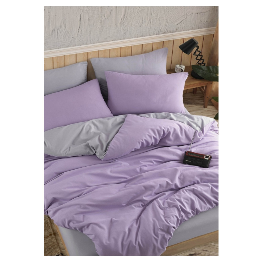 Sheri Home Lilac Düz Desen Çift Taraflı Çift Kişilik Nevresim 200x220 %100 Pamuk01453020 Nevresim Takımı Fiyatı