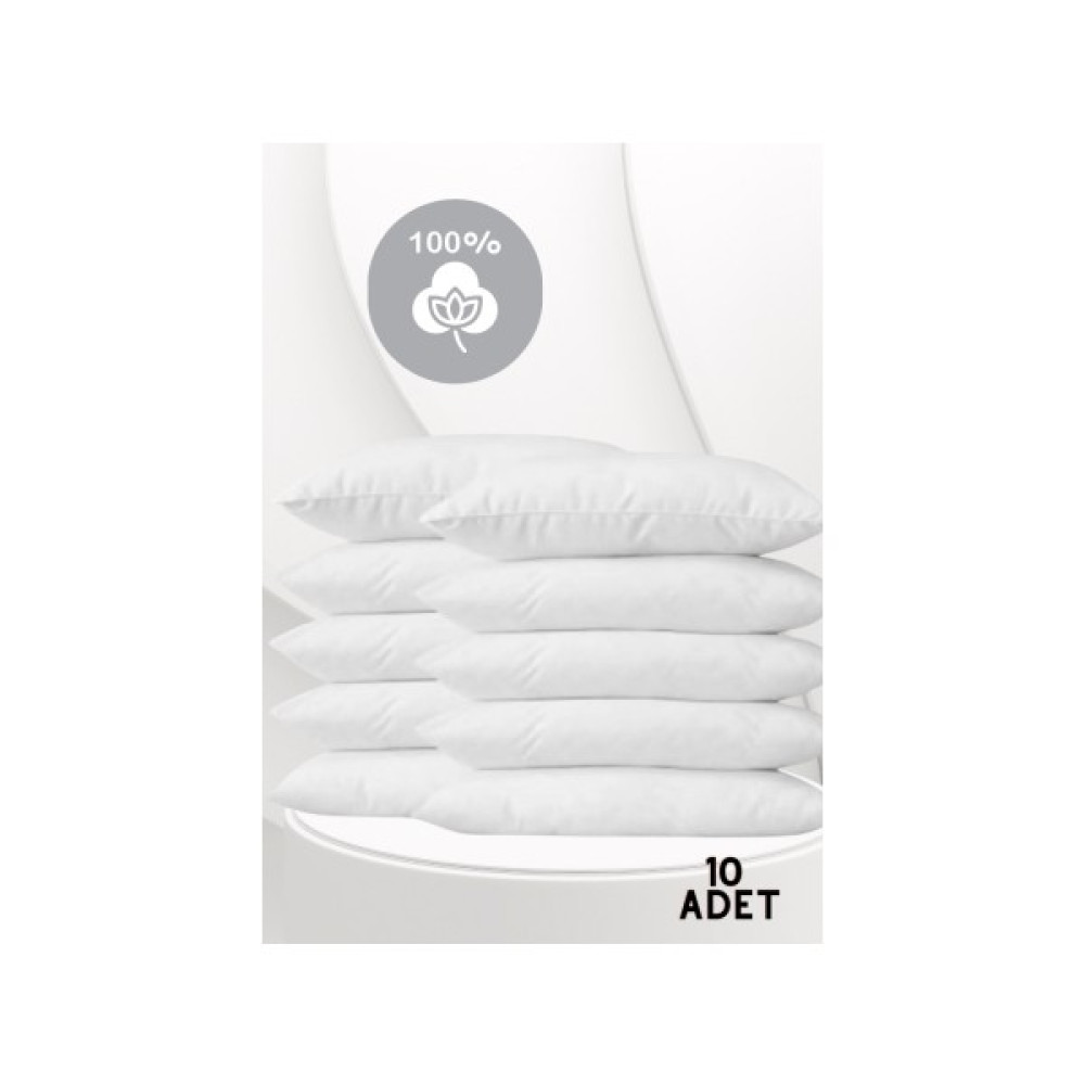 Sheri Home Pamuklu 50 x 70 Beyaz Iç Astar, Fermuarlı Yastık Kılıfı, 10'lu Yastık Şiltesi - 50 x 70 cm Yastık Kılıfı Fiyatı