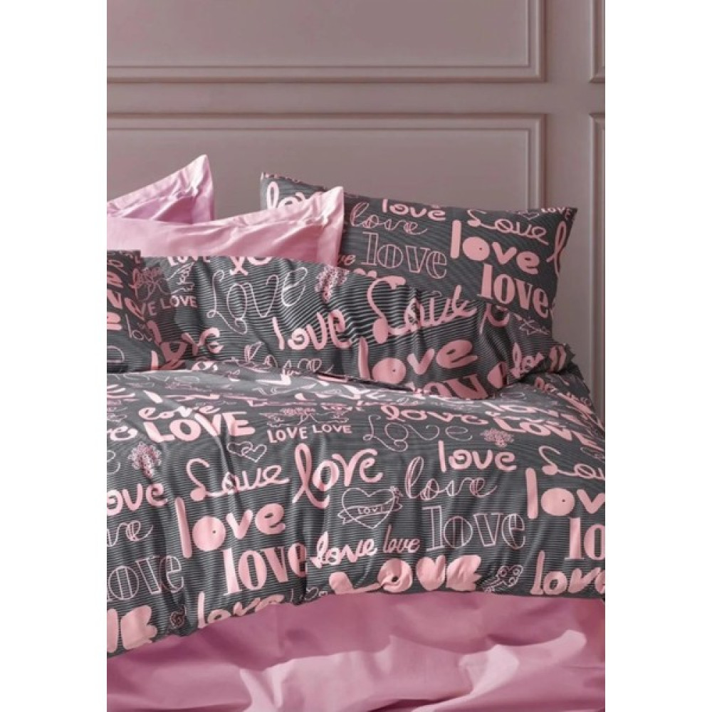 Sheri Home Ppink Love Çift Kişilik Cift Taraflı Nevresim TAKIMI(ÇARŞAFLI)YENİLOVEÇIFT889488 - Toz Pembe - 200 x 220 cm Diğer Fiyatı