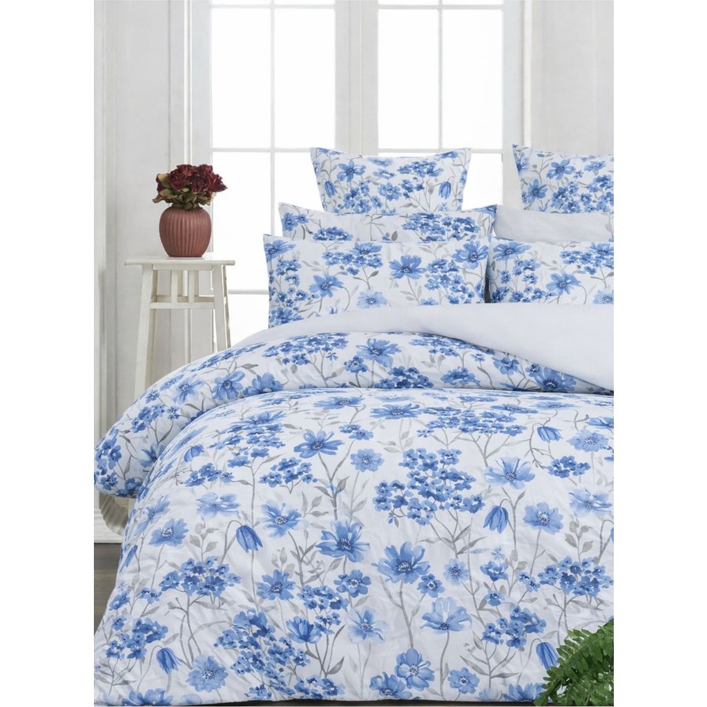 Sheri Home Pure Blue Rose Çift Kişilik Nevresim Seti %100 PAMUK.888ANTRASİTROSE - Gri - 200 x 230 cm Nevresim Takımı Fiyatı