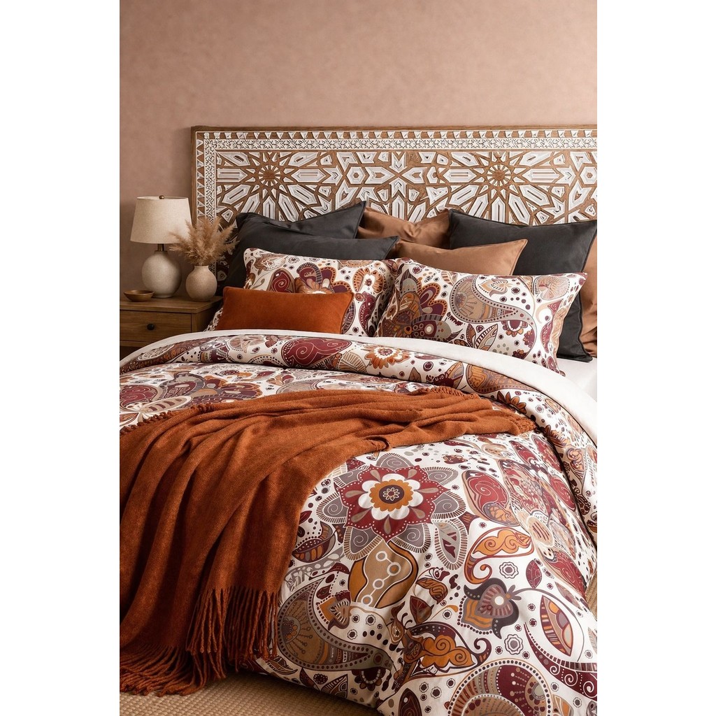 Sheri Home Pure Blue Rose Çift Kişilik Nevresim Seti %100 PAMUK.888ANTRASİTROSE - Gülkurusu - 200 x 230 cm Nevresim Takımı Fiyatı