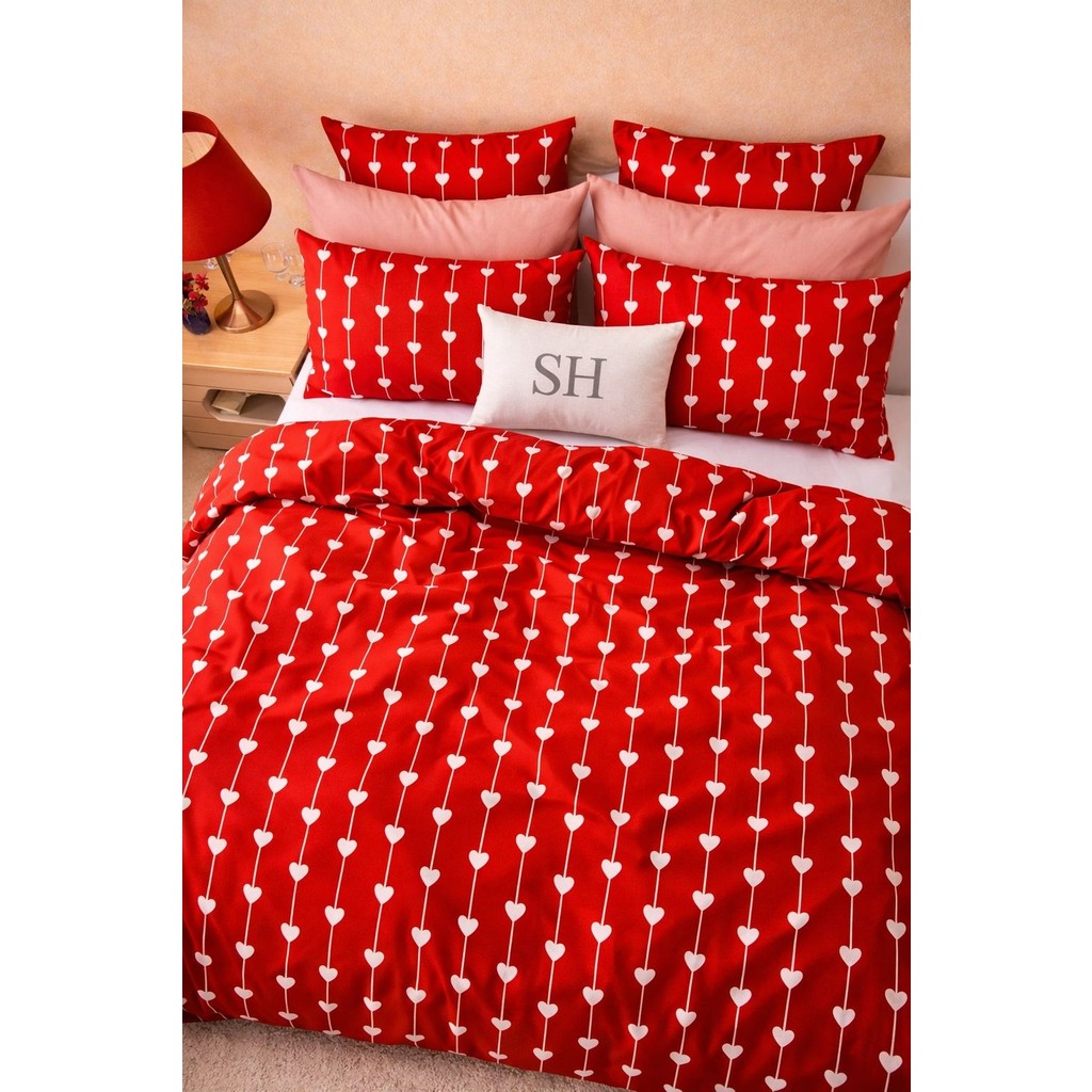Sheri Home Pure Blue Rose Çift Kişilik Nevresim Seti %100 PAMUK.888ANTRASİTROSE - Kırmızı - 200 x 230 cm Nevresim Takımı Fiyatı