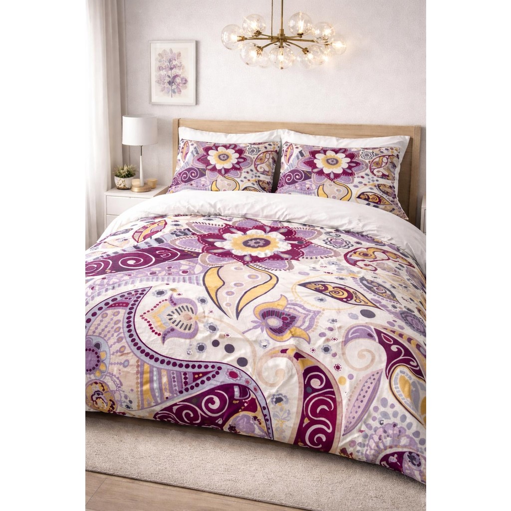 Sheri Home Pure Blue Rose Çift Kişilik Nevresim Seti %100 PAMUK.888ANTRASİTROSE - Pembe - Mavi - 200 x 230 cm Nevresim Takımı Fiyatı