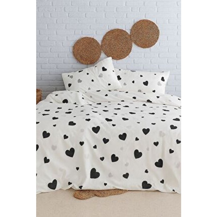 Sheri Home Yeni 100% Pamuk Çift Kişilik Nevresim Seti(Yorgan Kılıfı 2ADET Yastık Kılıfı) MODEL886565632025 - Siyah - 195 x 215 cm Nevresim Takımı Fiyatı