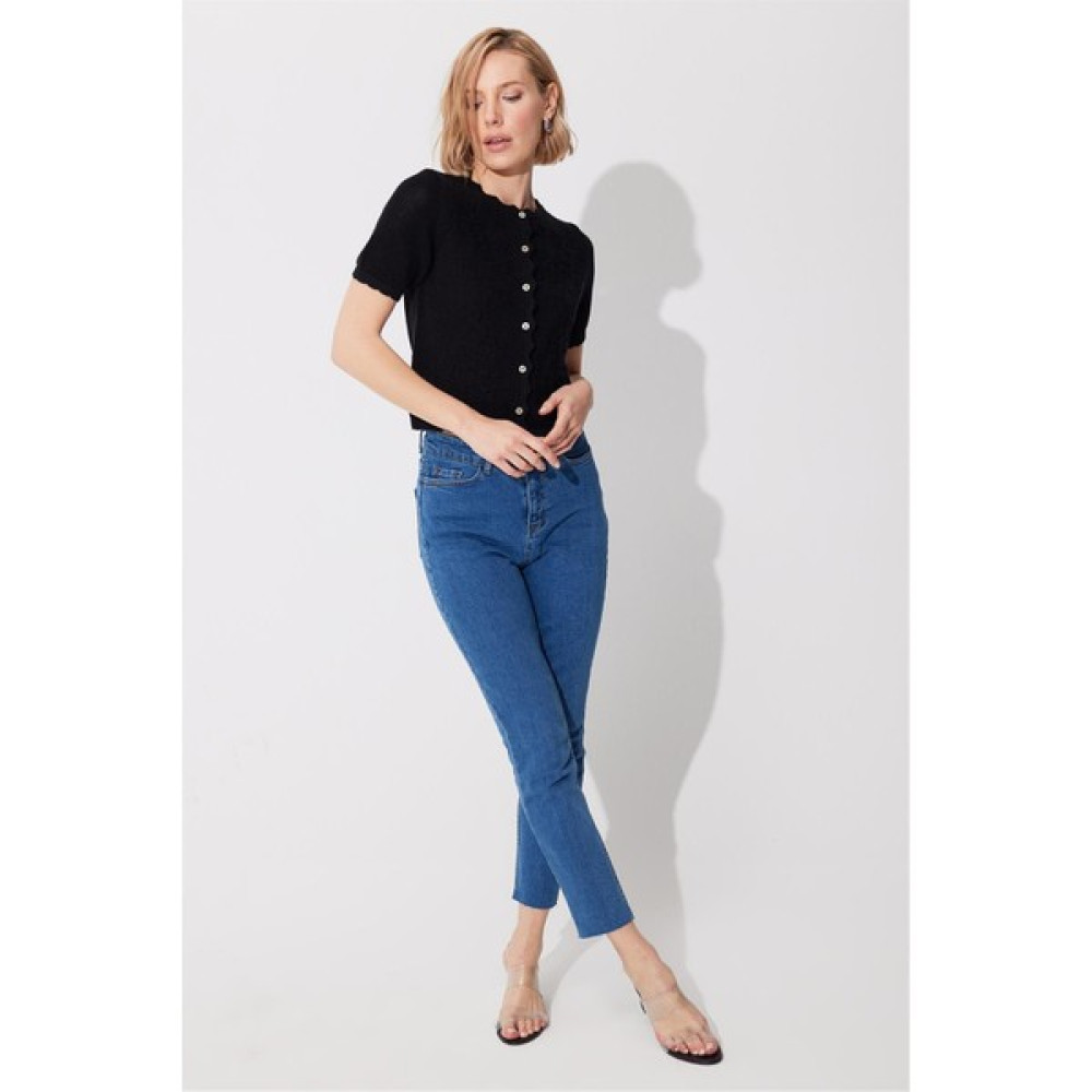 Sherin Mavi Yüksek Bel Straight Fit Jean SS23JP4744MA Bayan Jeans / Kot Pantolon Fiyatı