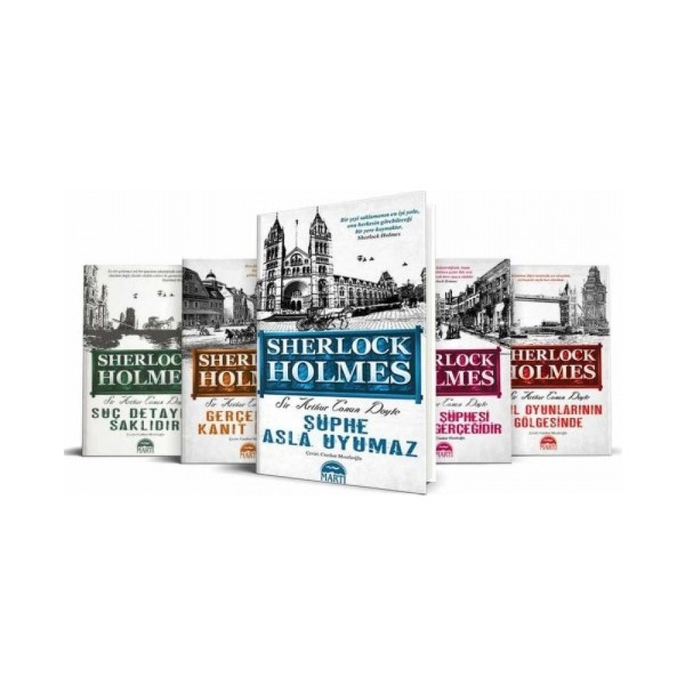 Sherlock Holmes Seti (5 Kitap Takım) -Suç Detayda Saklıdır - Akıl Oyunlarının Gölgesinde - Sir Arthur Conan Doyle Polisiye Fiyatı