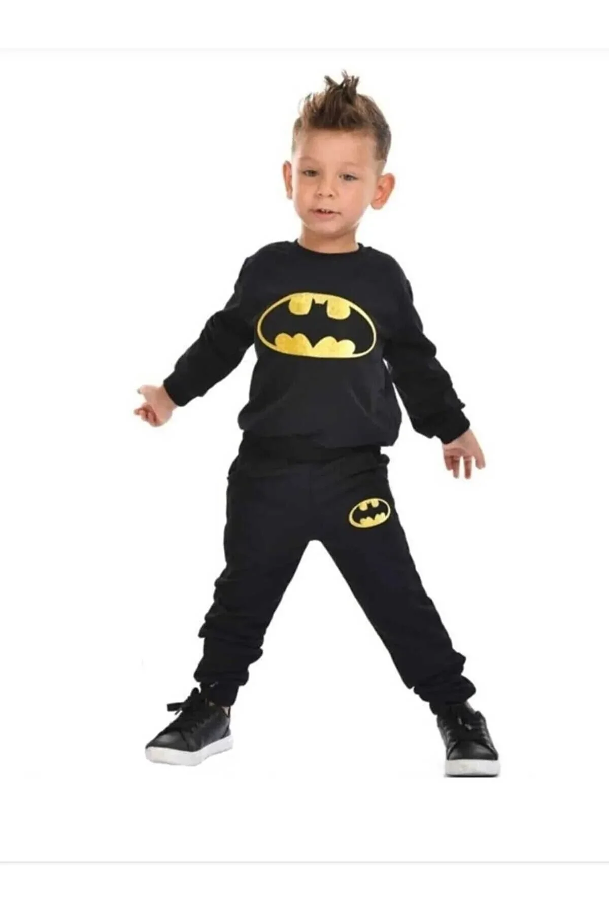 SHERLOCK HOME Batman baskılı erkek çocuk eşofman takımı 2-4 Yaş Beden" Kadın Giyim Fiyatı