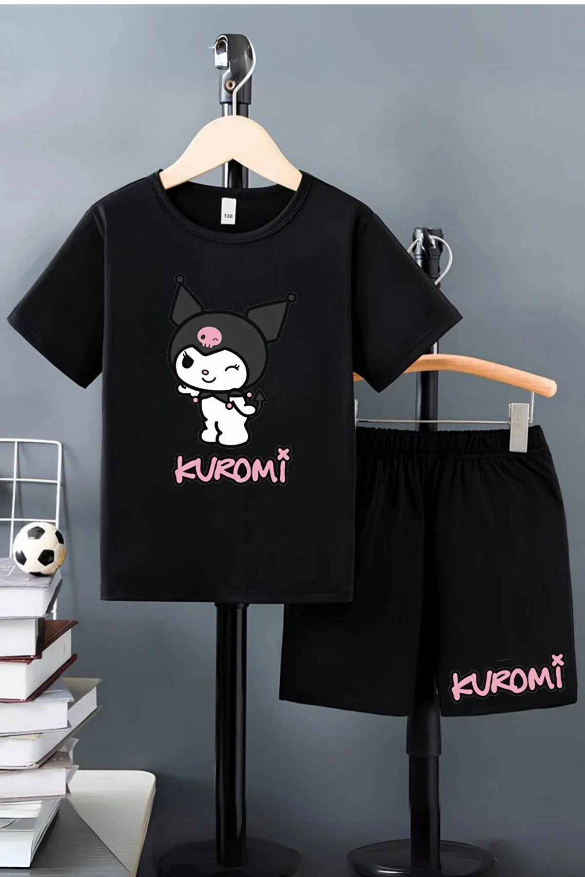 SHERLOCK HOME Kuromi Baskılı Alt Üst T-Shirt Şort Takım 4 Yaş Beden" Kadın Giyim Fiyatı