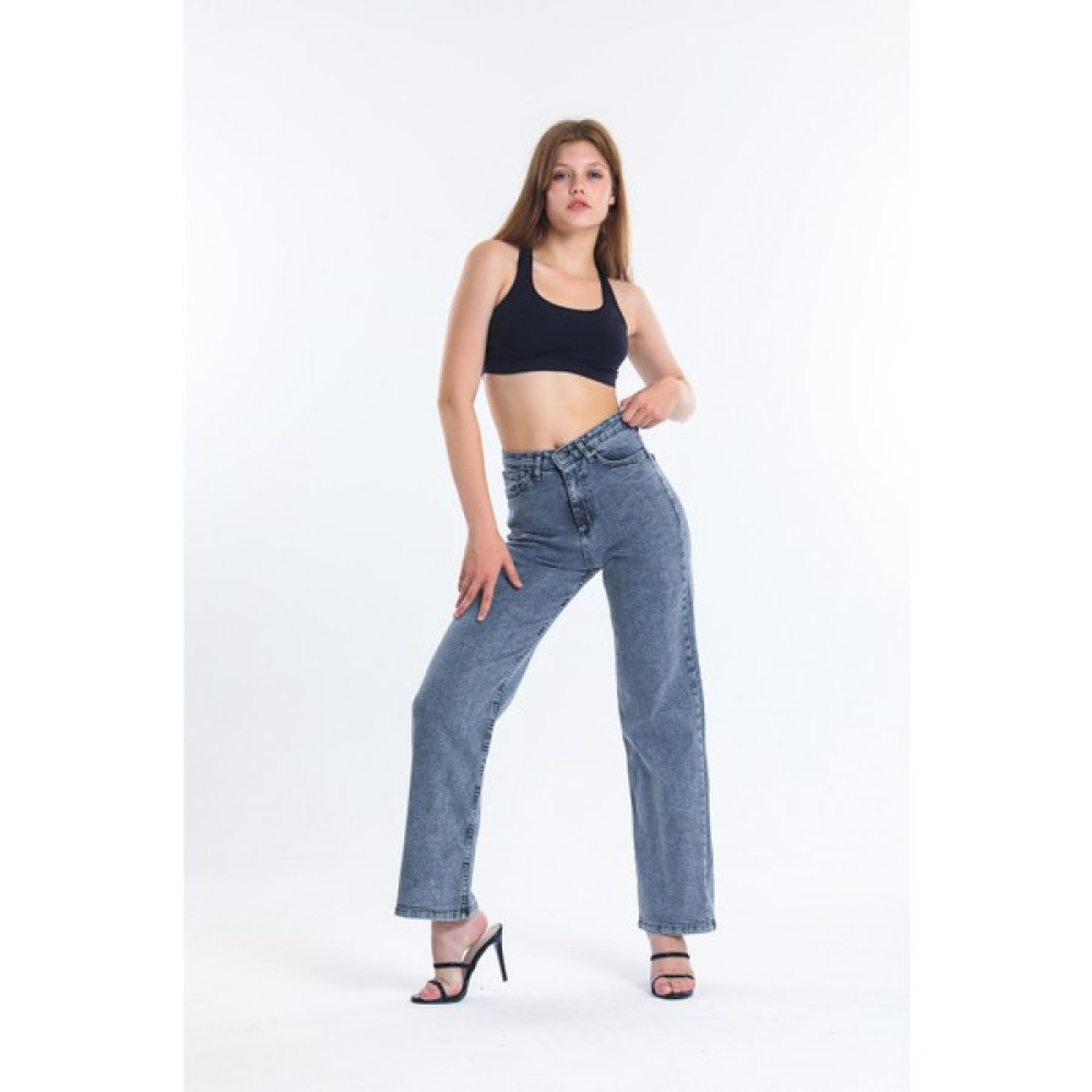 Shevega Füme Bol Paça Salaş Kot Pantolon Flare Jean Bayan Jeans / Kot Pantolon Fiyatı