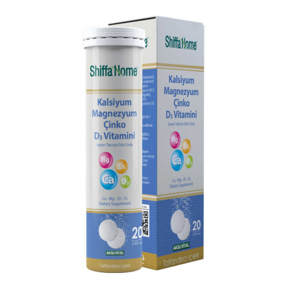 Shiffa Home Calcium Magnesium Zinc Vitamin D3 20 Effervescents Kişisel Bakım Gereçleri Fiyatı