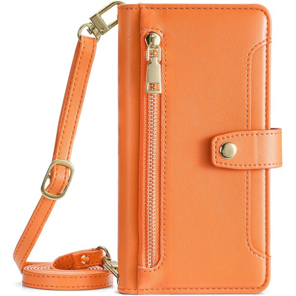 Shin-wo Infinix Note 30 Pro 4g Için Deri Telefon Kılıfı Kart Yuvalı Deri Telefon Kılıfı (Yurt Dışından) - Turuncu Cep Telefonu Kılıfı Fiyatı
