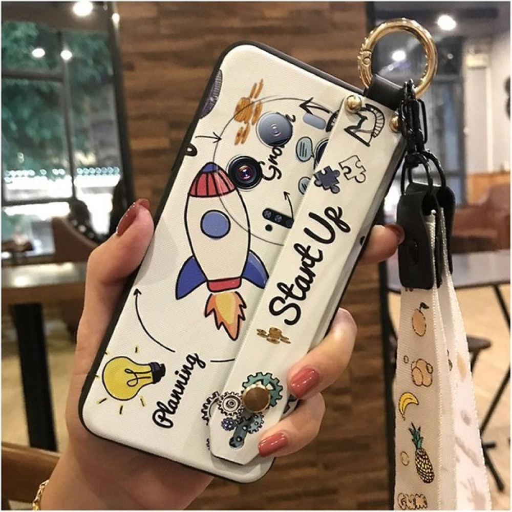 Shin-Wo Xiaomi 13 Ultra Için Telefon Kılıfı Bileklik + Kordon + Stand Sevimli Moda Darbeye Dayanıklı Tampon Silikon Kapak (Yurt Dışından) - Beyaz Cep Telefonu Kılıfı Fiyatı