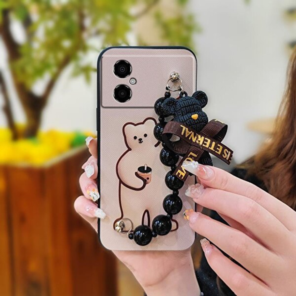 Shin-Wo Xiaomi Redmi Note 11R Için Telefon Kılıfı Ayı Boncuk Zinciri Yumuşak Tpu Darbeye Dayanıklı Tampon Koruyucu Kapak (Yurt Dışından) - Beyaz Cep Telefonu Kılıfı Fiyatı