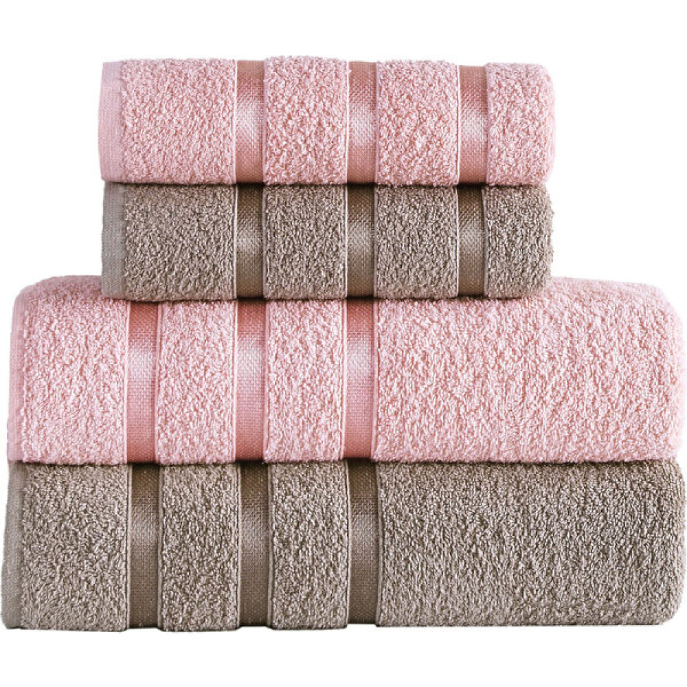Shine Ars Home Diane 4 Parça Banyo Havlu Seti Hamam Takımı 50X90-70X140 cm - Krem - 70 x 140 cm Banyo Havlusu Fiyatı