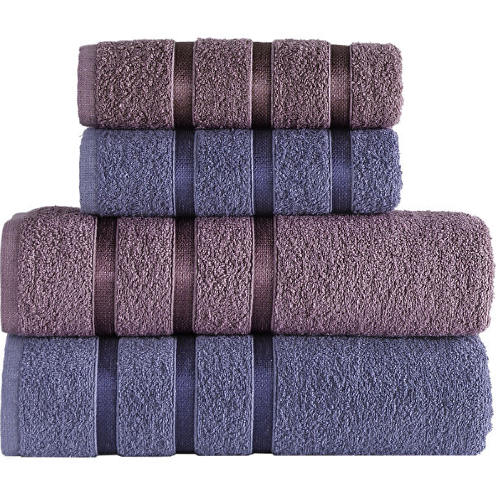 Shine Ars Home Diane 4 Parça Banyo Havlu Seti Hamam Takımı 50X90-70X140 cm - Renkli - 70 x 140 cm Banyo Havlusu Fiyatı