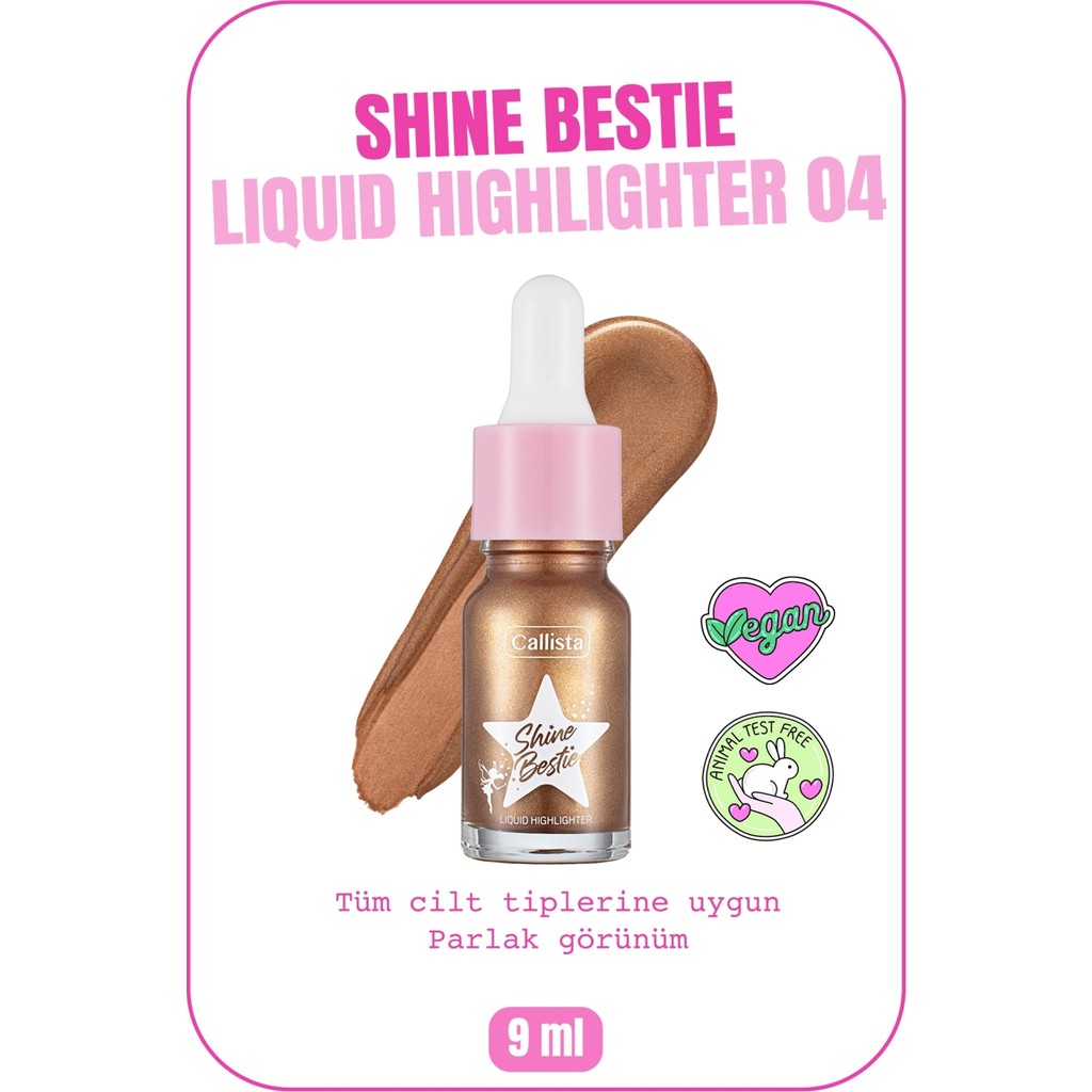 Shine Bestie Highlighter Işıltılı Likit Aydınlatıcı - 04 Sunset Pixie Aydınlatıcı Fiyatı