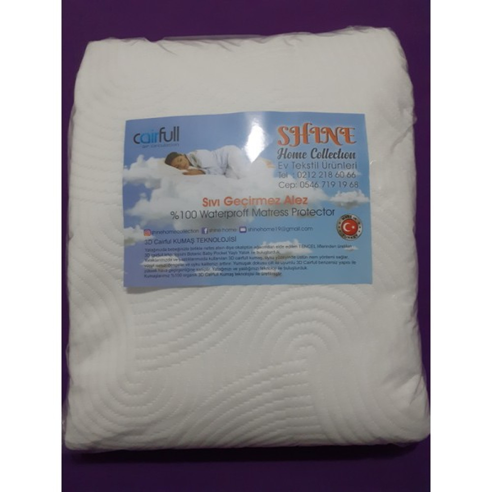 Shine Home Sıvı Geçirmez Alez 100 x 200 cm Fitted - Beyaz Alez / Yatak Koruyucu Fiyatı